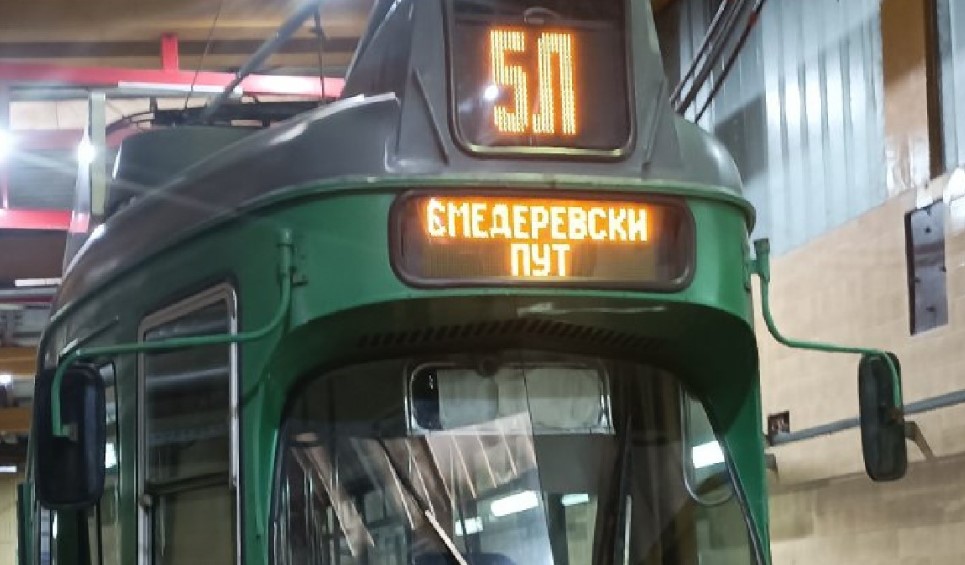 Novatronic LED displays on Belgrade trams