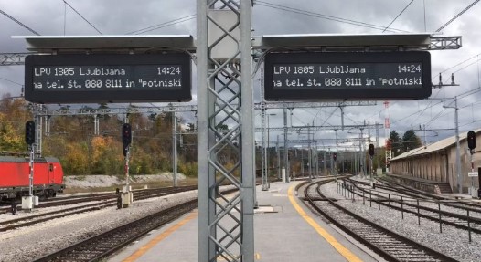 Slovenian Railways equipped with Novatronic stationary LED displays | Novatronic